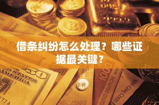 北京借条纠纷怎么处理？哪些证据最关键？