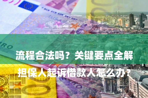 北京

担保人起诉借款人怎么办？流程合法吗？关键要点全解析